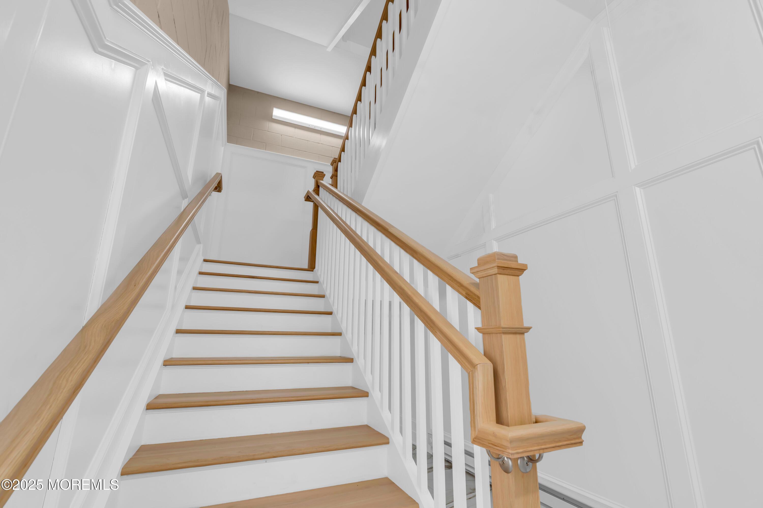Raised Panel Woodwork in Stairwells