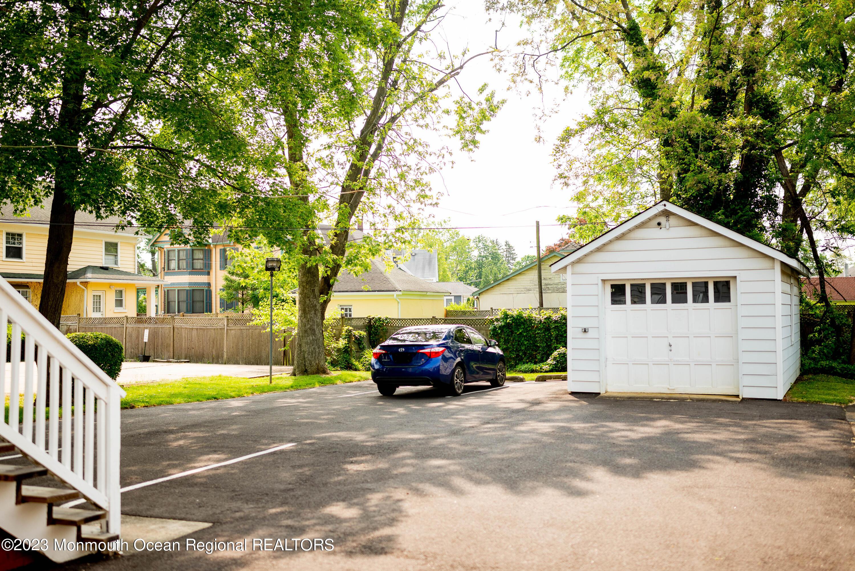 Parking behind building