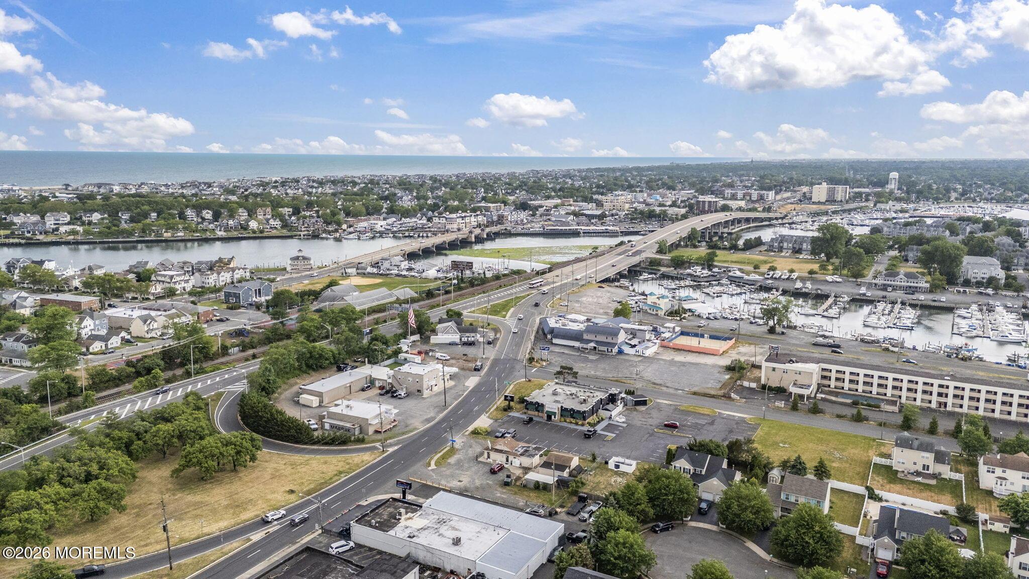 Aerial View towards the Route 35 bridge into Belmar